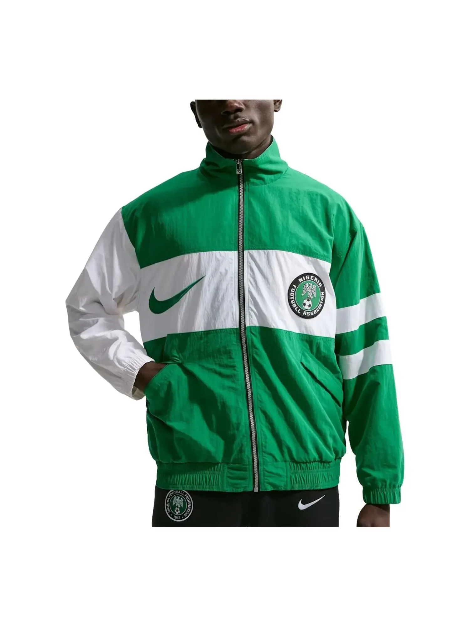 Реплика спортивной куртки Nike Nigeria 1996 Reissue 'Зеленый — изображение 1 из 2, белый