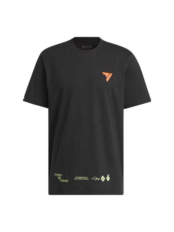 Футболка с подписью t-shirt trae prince of atlanta Adidas — изображение 1 из 3, черный