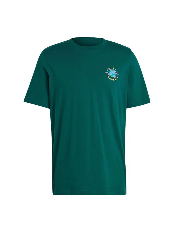 Футболка adidas originals Wander Hour Short Sleeve T-shirt 'Collegiate Green' — изображение 1 из 3, зеленый