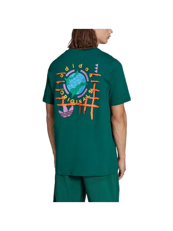 Футболка adidas originals Wander Hour Short Sleeve T-shirt 'Collegiate Green' — изображение 3 из 3, зеленый
