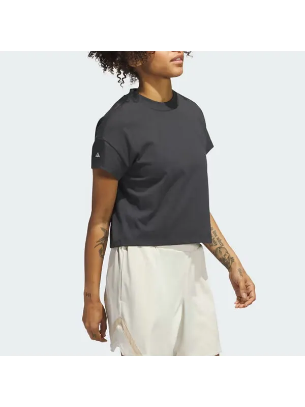Футболка (WMNS) adidas Select Cutoff Tee 'Carbon' — изображение 4 из 4, угольный