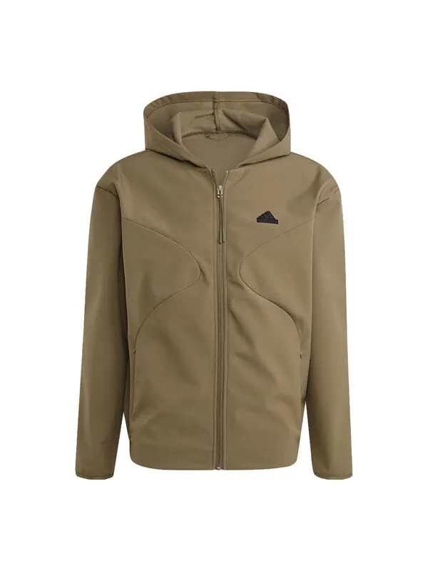 Куртка city escape с капюшоном на молнии Adidas — изображение 1 из 3, оливковый зеленый