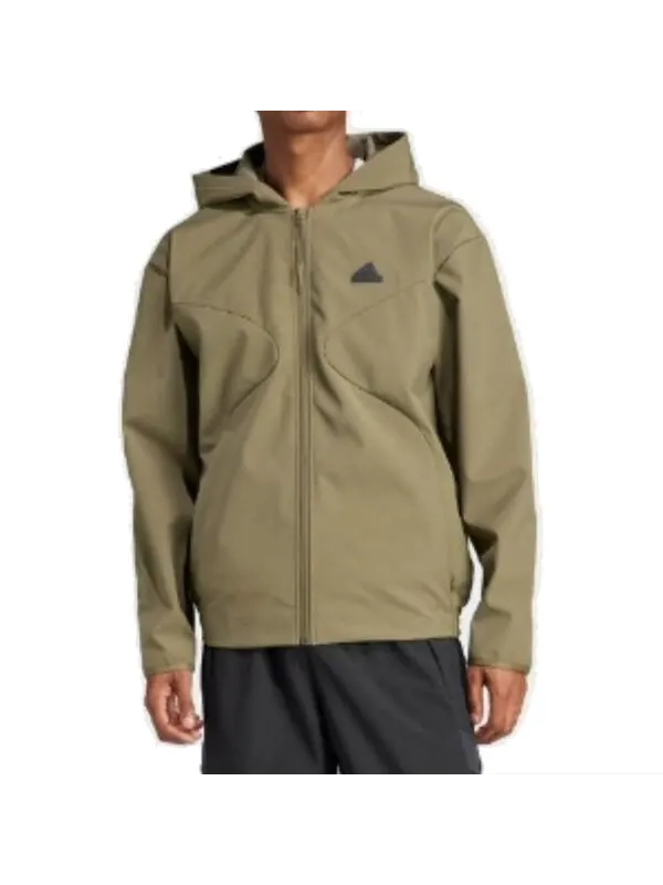 Куртка city escape с капюшоном на молнии Adidas — изображение 2 из 3, оливковый зеленый