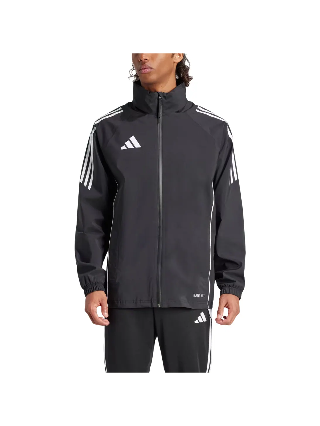 Дождевая куртка Adidas Tiro 24 'Черно-белая' — изображение 2 из 3, черный/белый