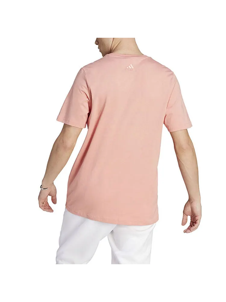 Футболка adidas Essentials Single Jersey Big Logo T-Shirt 'Pink' — изображение 3 из 4, розовый