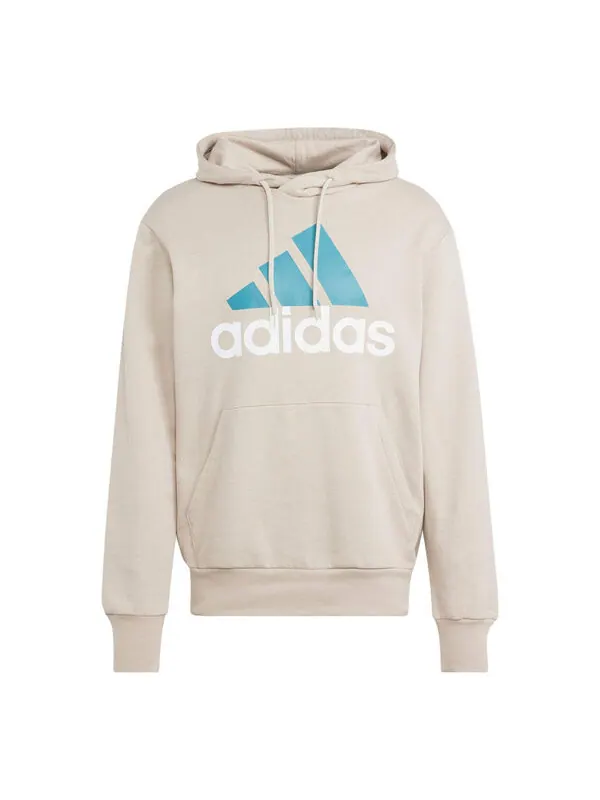 Толстовка adidas Essentials French Terry Big Logo Hoodie 'Beige Blue' — изображение 1 из 4, бежевый/синий