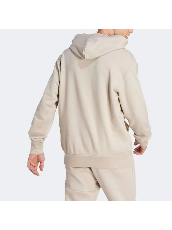 Толстовка adidas Essentials French Terry Big Logo Hoodie 'Beige Blue' — изображение 3 из 4, бежевый/синий