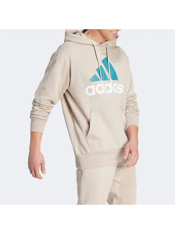 Толстовка adidas Essentials French Terry Big Logo Hoodie 'Beige Blue' — изображение 4 из 4, бежевый/синий