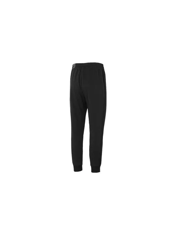 Брюки Essentials флисовые брюки с 3 полосками и зауженными манжетами Adidas — изображение 2 из 4, черный