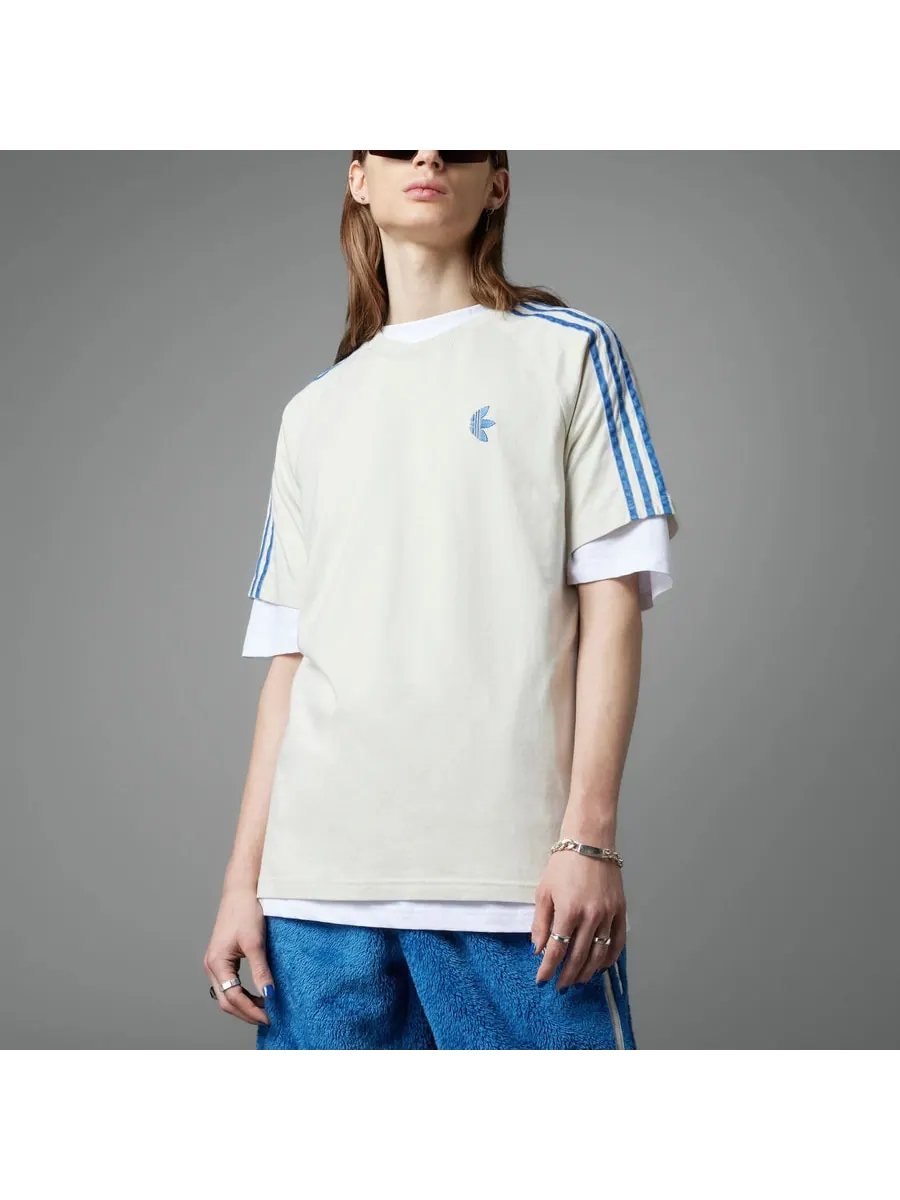 Футболка adidas originals Indigo Herz Fur T-shirt 'Aluminium' — изображение 3 из 6, бежевый