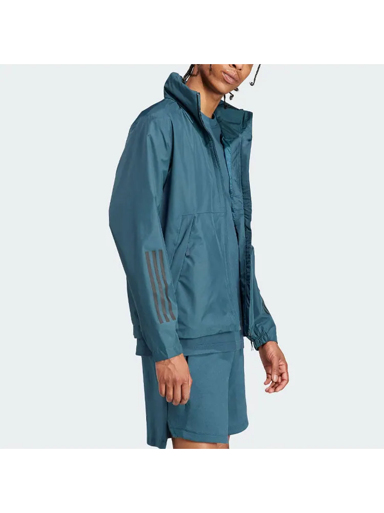 Куртка adidas BSC 3-Stripes Rain.Rdy Jacket 'Teal' — изображение 4 из 4, бирюзовый
