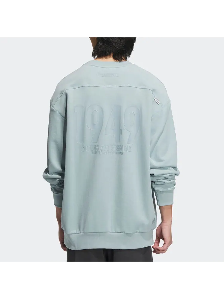 Свитер adidas Essential Sweatshirt 'Teal' — изображение 3 из 6, бирюзовый