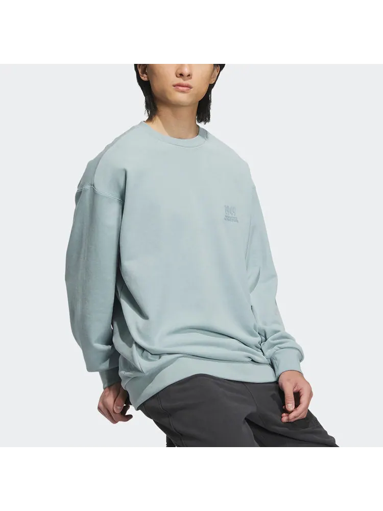 Свитер adidas Essential Sweatshirt 'Teal' — изображение 4 из 6, бирюзовый