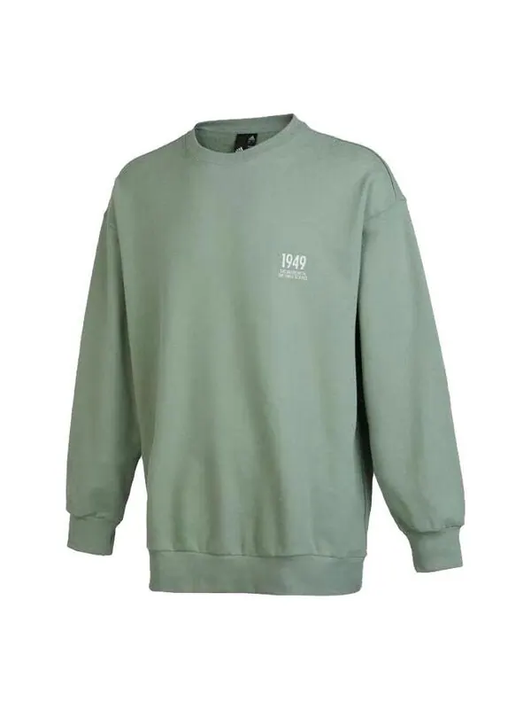 Толстовка Adidas Verbiage Crew Sweatshirt — изображение 1 из 4, зеленый