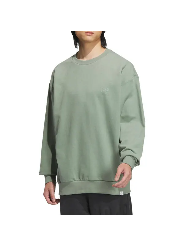 Толстовка Adidas Verbiage Crew Sweatshirt — изображение 3 из 4, зеленый