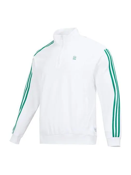 Худи adidas Half-Zip Top 'White Green' — изображение 1 из 5, белый