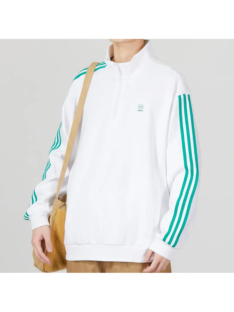Худи adidas Half-Zip Top 'White Green' — изображение 3 из 5, белый
