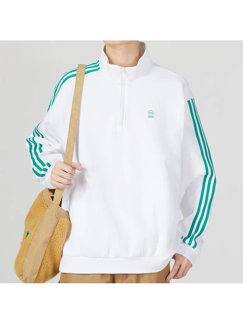 Худи adidas Half-Zip Top 'White Green' — изображение 5 из 5, белый