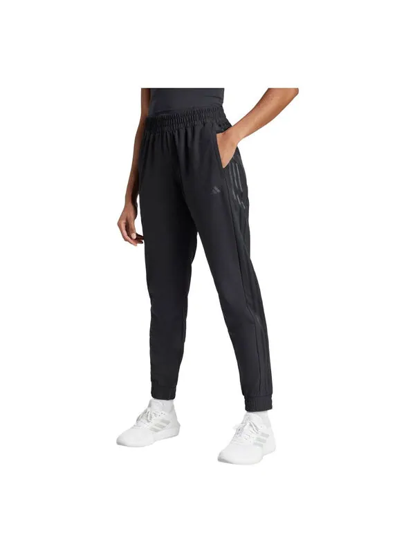 Штаны pacer all gym 3 полоски тканые брюки средней посадки Adidas — изображение 1 из 1, черный