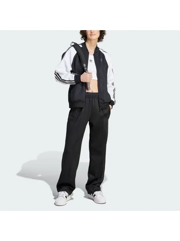 Штаны adicolor classics oversize sst спортивные штаны Adidas — изображение 2 из 4, черный