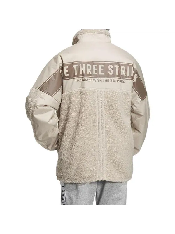 Куртка warding oversize boa полноразмерная молния куртка Adidas — изображение 3 из 4, белый