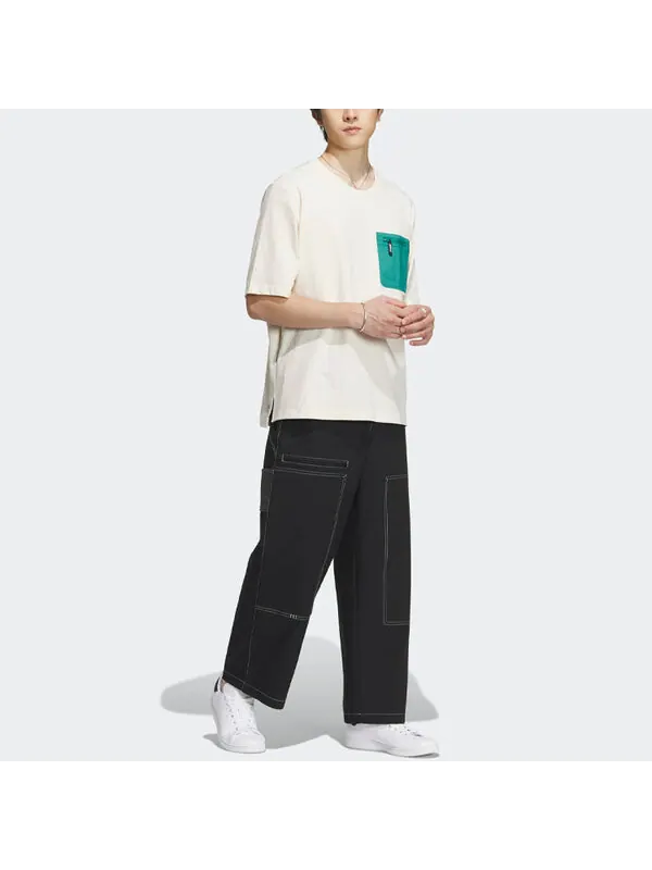 Футболка adidas originals Adventure Pocket T-shirt 'Beige' — изображение 4 из 4, бежевый/мульти