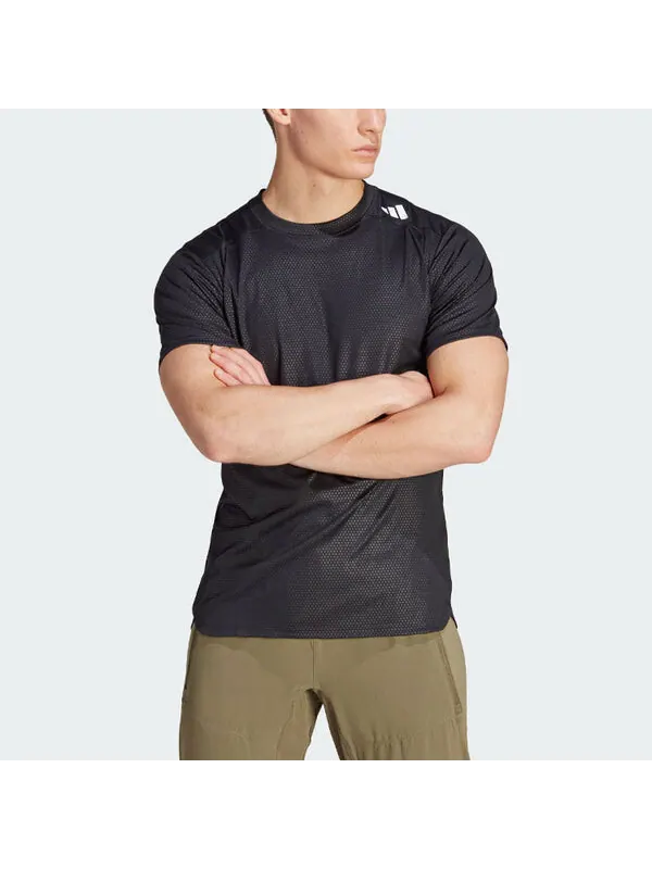 Футболка adidas D4T Strength Workout T-Shirt 'Black' — изображение 2 из 4, черный/черный