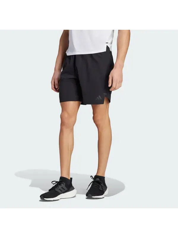 Шорты тренировочные шорты с накаткой Adidas — изображение 2 из 4, черный/черный