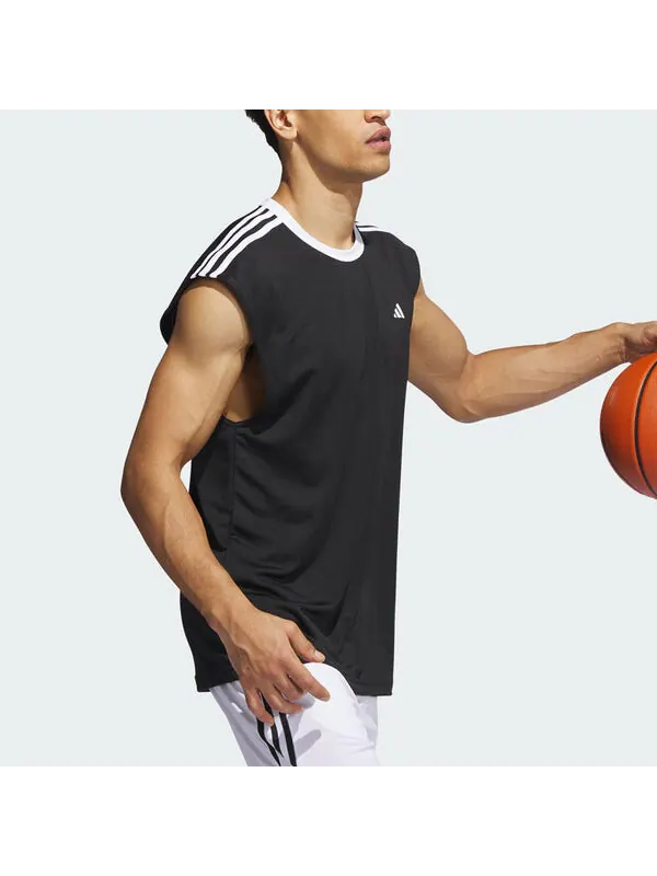 Футболка без рукавов баскетбольная всемирная Adidas — изображение 4 из 4, черный