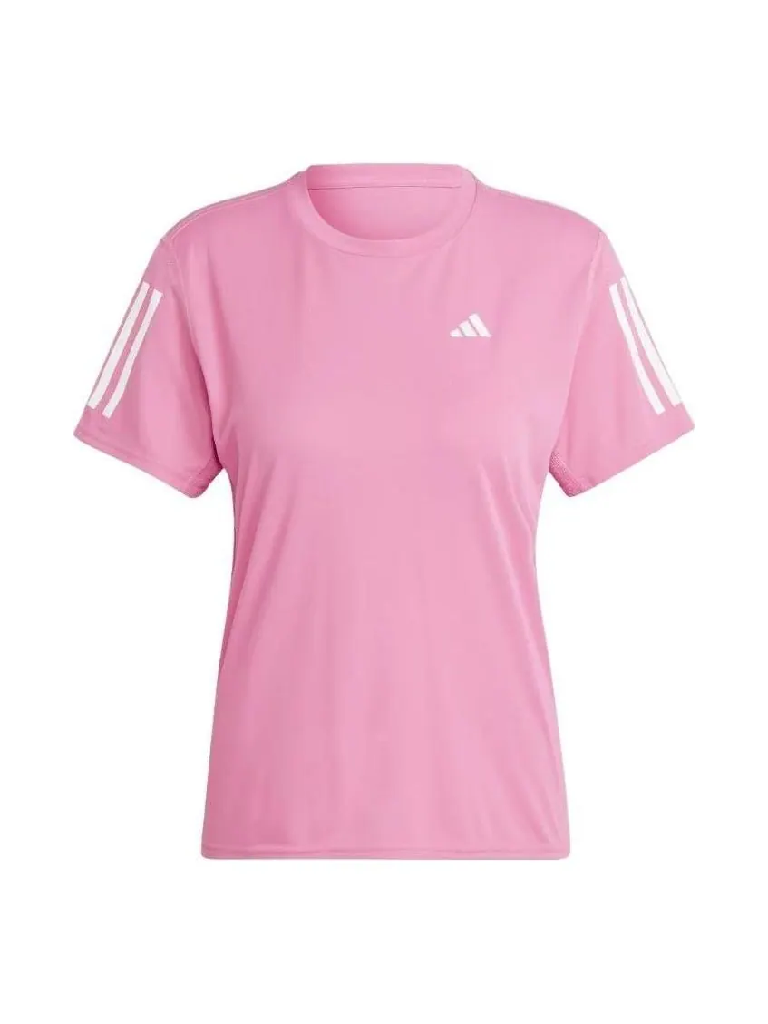 Футболка (WMNS) adidas Own the Run T-Shirt Asia Sizing 'Pink' — изображение 1 из 3, розовый
