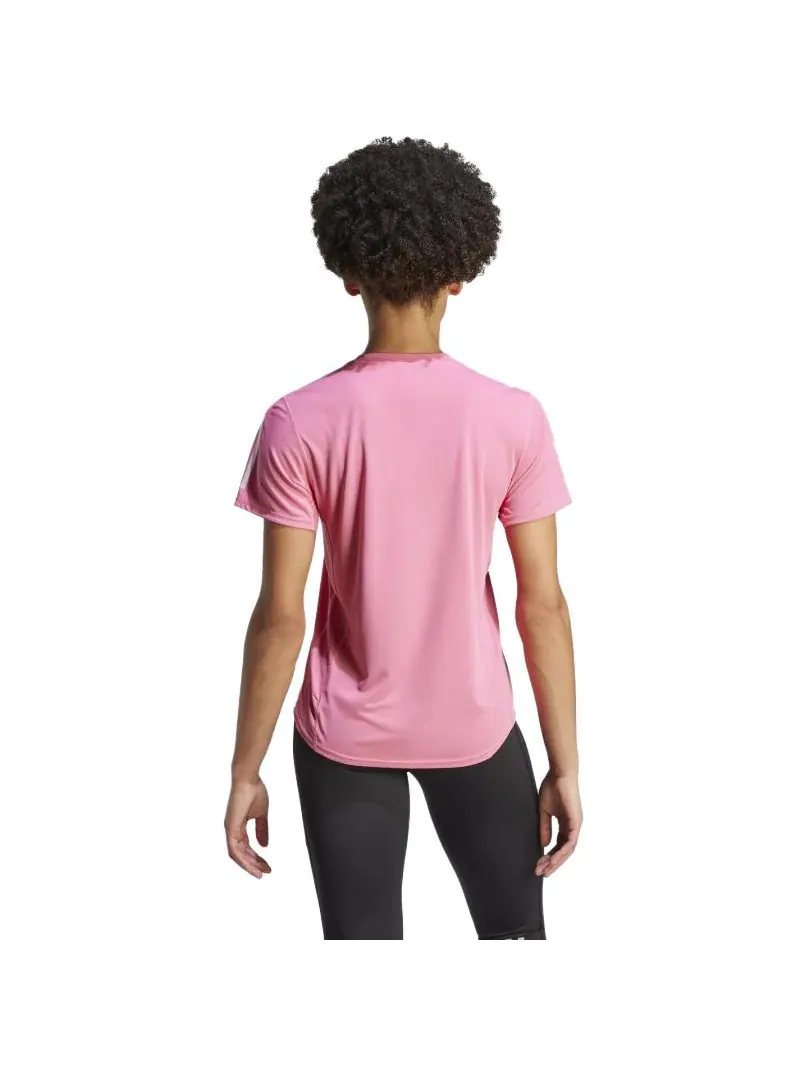 Футболка (WMNS) adidas Own the Run T-Shirt Asia Sizing 'Pink' — изображение 2 из 3, розовый