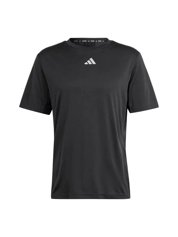 Футболка hiit workout 3 stripes tee asia sizing Adidas — изображение 1 из 4, черный