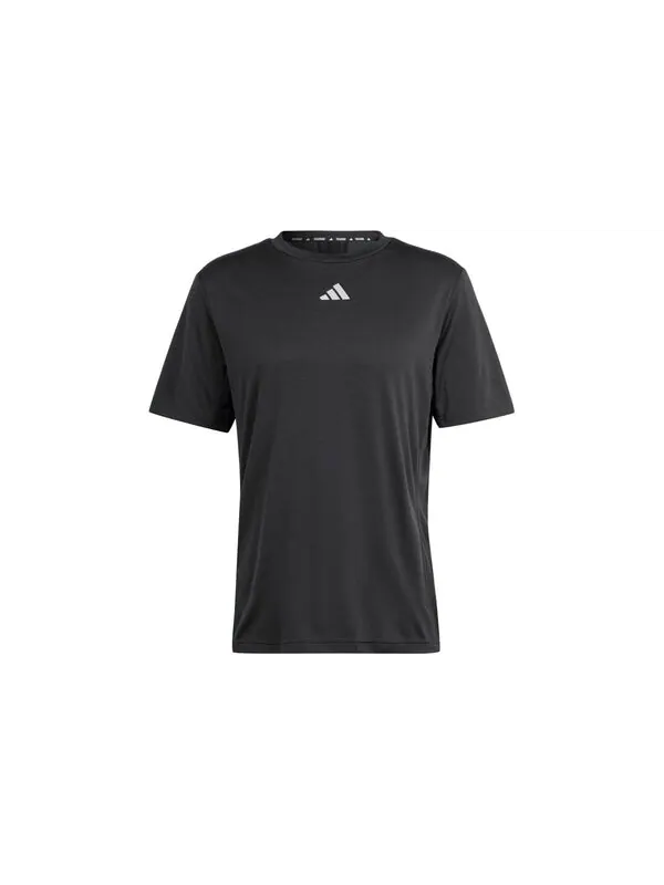Футболка hiit workout 3 stripes tee asia sizing Adidas — изображение 2 из 4, черный