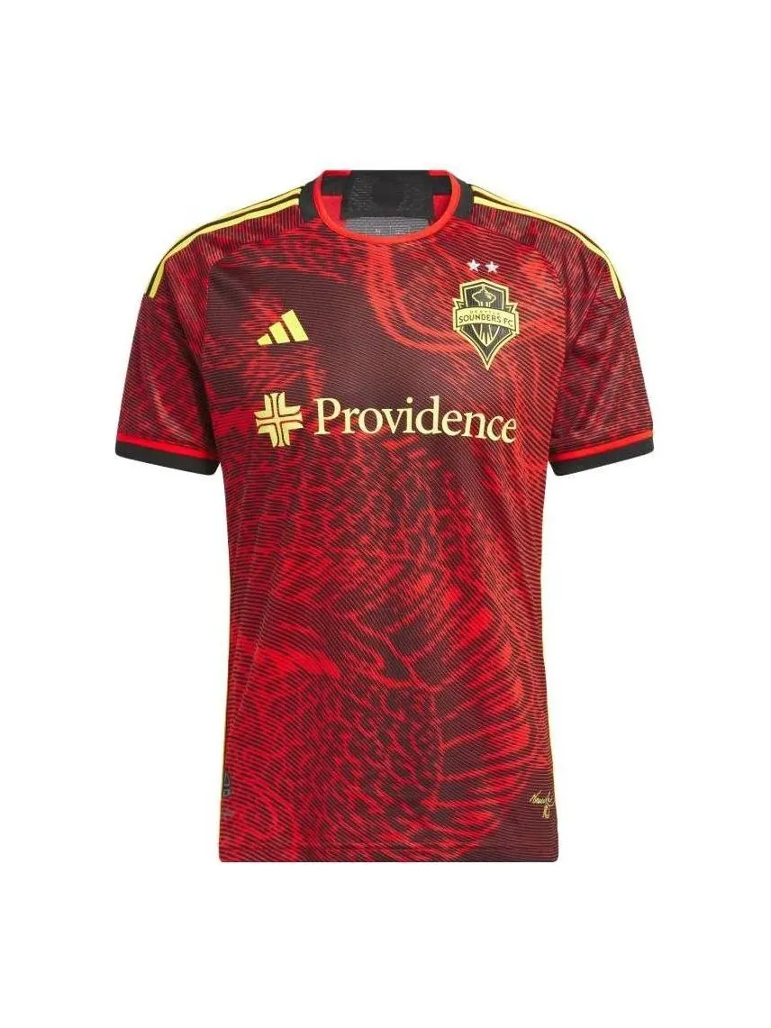 Футболка adidas Seattle Sounders FC 23/24 Away Authentic Jersey 'Red' — изображение 1 из 6, красный