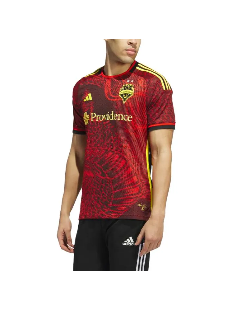 Футболка adidas Seattle Sounders FC 23/24 Away Authentic Jersey 'Red' — изображение 3 из 6, красный