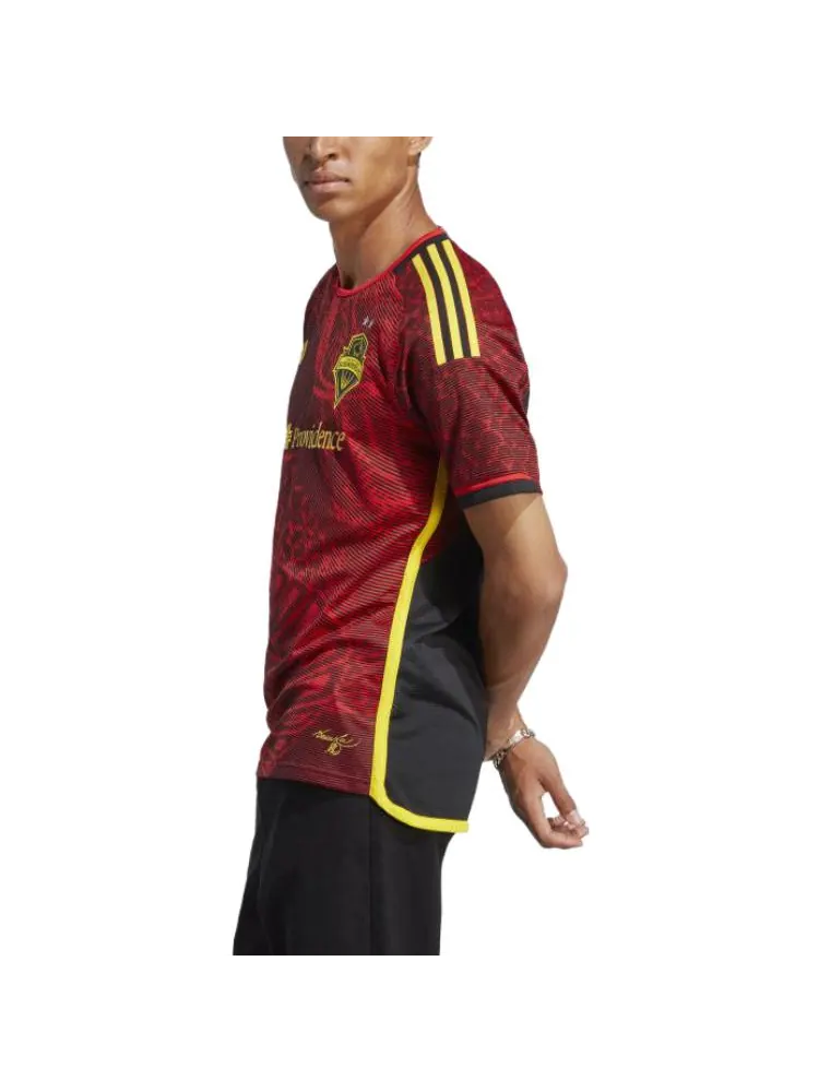 Футболка adidas Seattle Sounders FC 23/24 Away Authentic Jersey 'Red' — изображение 5 из 6, красный
