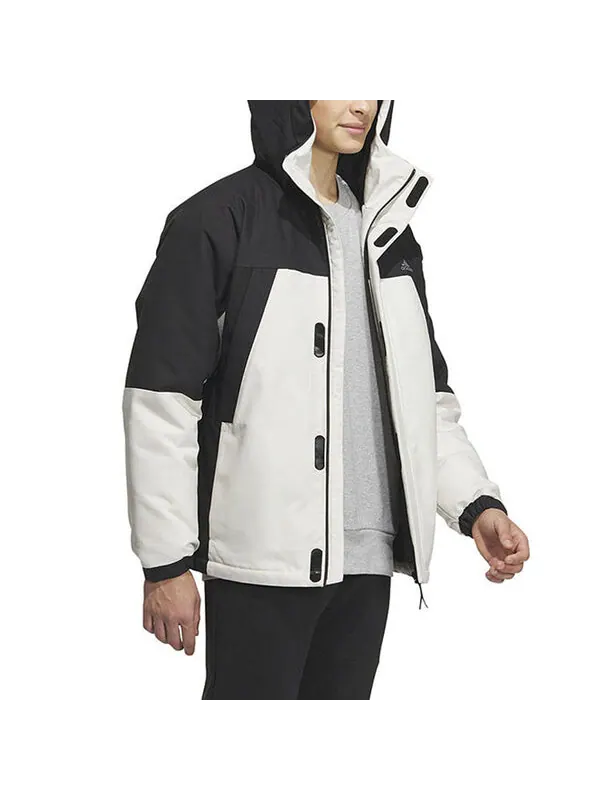 Куртка короткие пуховые парки Куртка Adidas — изображение 2 из 3, белый/черный