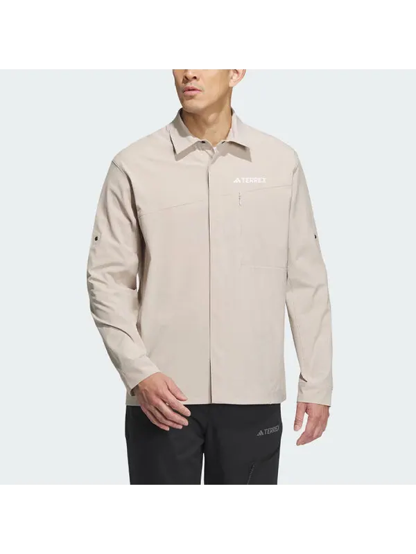 Рубашка Terrex рубашка с длинным рукавом Adidas — изображение 2 из 4, бежевый