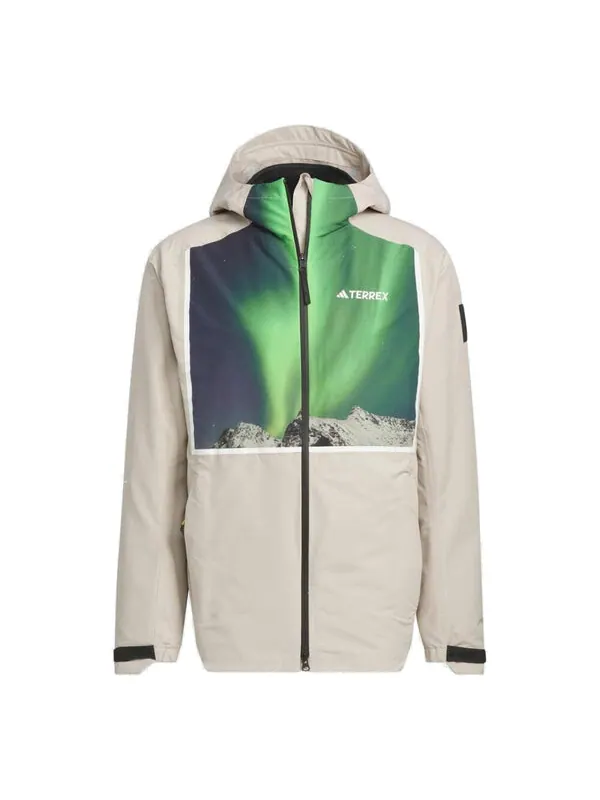 Куртка x national geographic rain.rdy 3 в 1 спортивная куртка Adidas — изображение 1 из 3, зеленый/бежевый