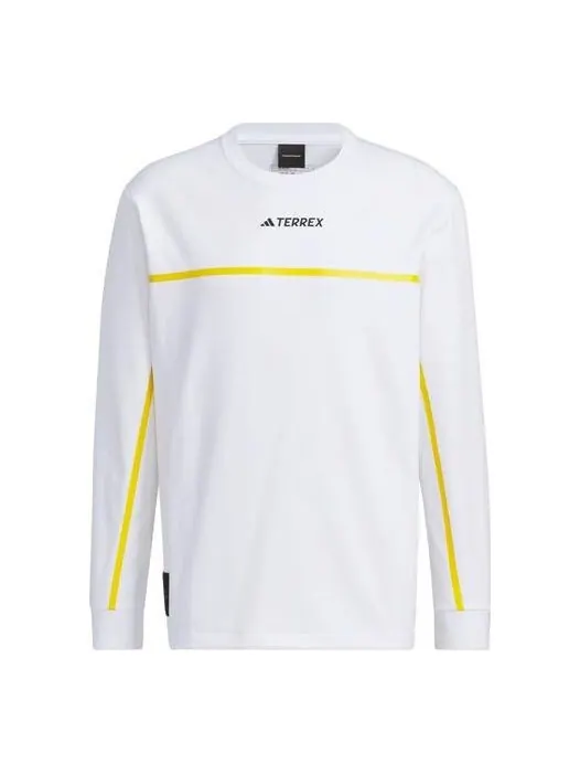 Футболка national geographic с длинным рукавом tech tee Adidas — изображение 1 из 1, бежевый/желтый