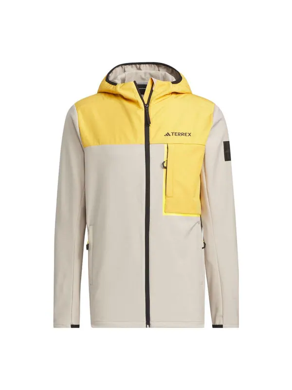 Куртка x Куртка софтшелл national geographic Adidas — изображение 1 из 1, серый/желтый