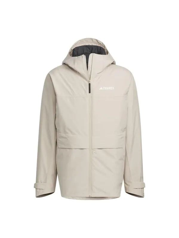 Куртка terrex 3 в 1 rain.rdy parka Adidas — изображение 1 из 4, бежевый/черный
