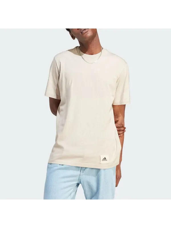 Футболка adidas Lounge Tee 'Wonder Beige' — изображение 2 из 4, бежевый