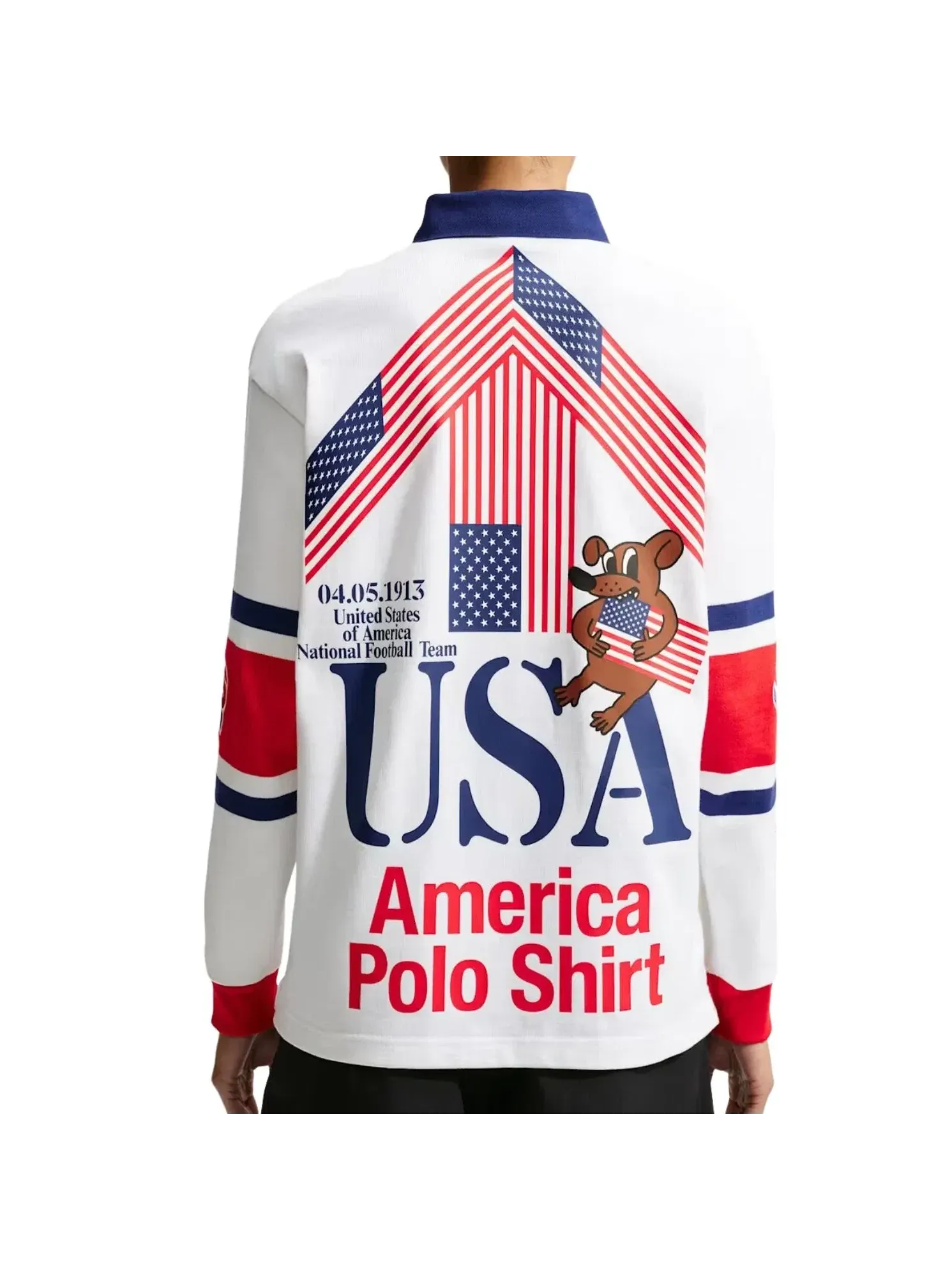Мужское поло с длинным рукавом Nike x USA x V.A.A. Cryoshot — изображение 3 из 3, белый