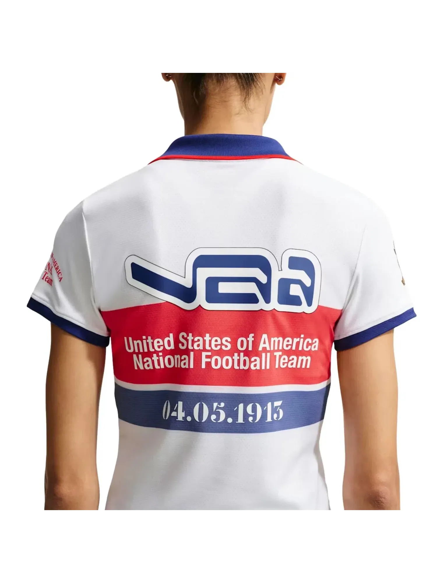 Женская футболка-поло с коротким рукавом Nike x USA x V.A.A. Cryoshot Polo Shirt — изображение 2 из 4, белый
