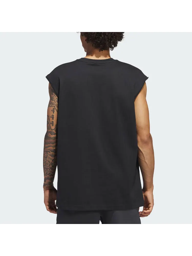 Спортивный топ adidas Select Warm-Up Tank Top Logo 'Black' IM4220 — изображение 3 из 4, черный