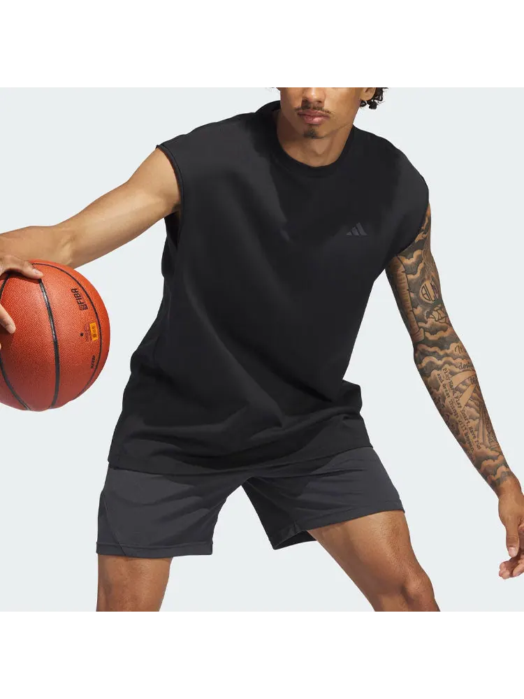Спортивный топ adidas Select Warm-Up Tank Top Logo 'Black' IM4220 — изображение 4 из 4, черный