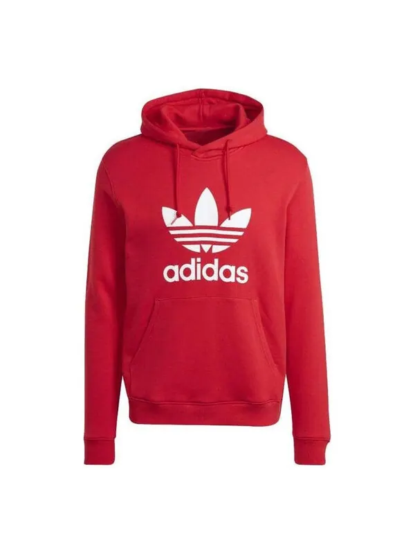 Толстовка оригиналы adicolor классика трилистник толстовка Adidas, алый — изображение 1 из 1, белый