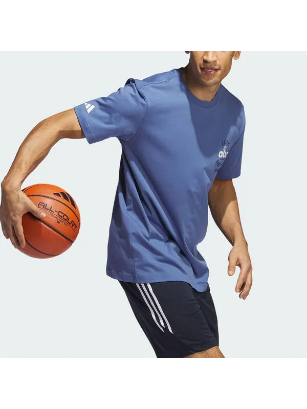 Футболка с историей летнего лагеря Adidas — изображение 4 из 4, синий