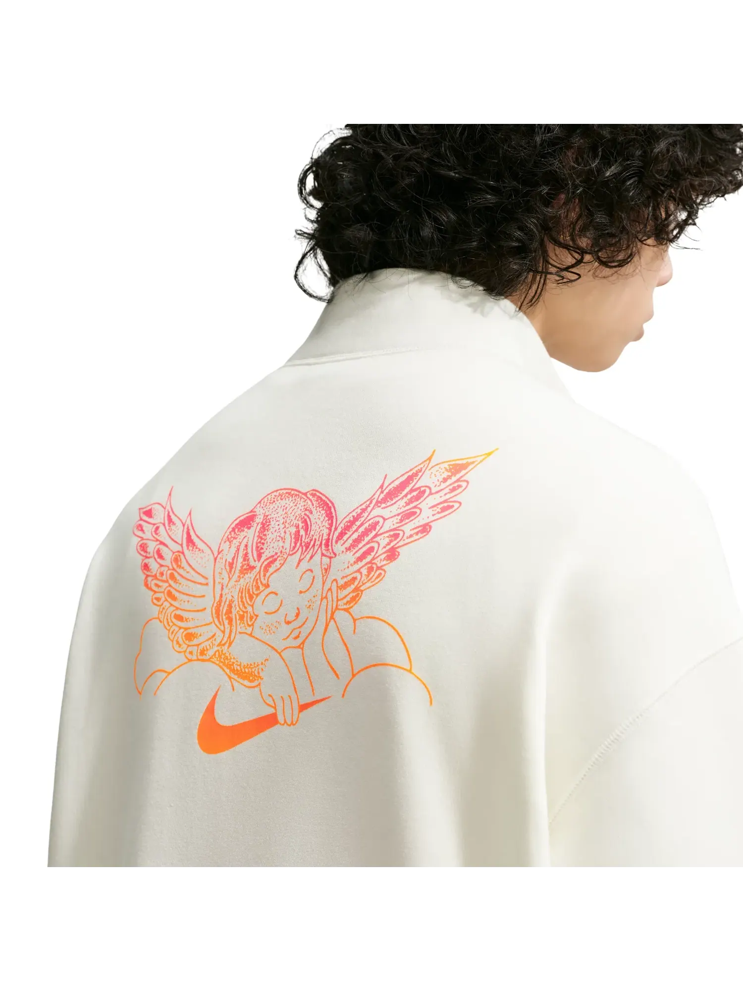 Мужской свитшот с флисом и молнией Nike SB Skate 1 2-Zip Fleece Crew-Neck — изображение 4 из 5, белый